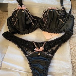 2 piece peekaboo bra and thong set.